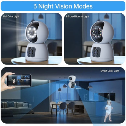 Y6203 4MP Zoom HD Indoor Waterproof Smart WiFi Camera, Specification:UK Plug(White) - Wireless Camera by buy2fix | Online Shopping UK | buy2fix