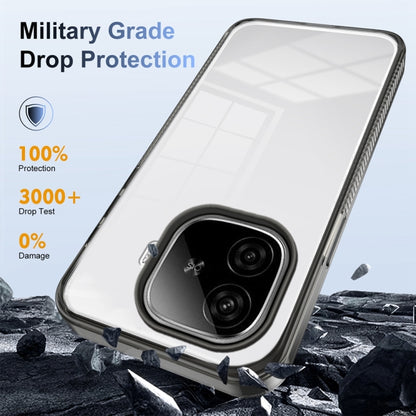 For vivo iQOO Z9 Global 2.5mm Anti-slip Clear Acrylic Hybrid TPU Phone Case(Black) - vivo Cases by buy2fix | Online Shopping UK | buy2fix