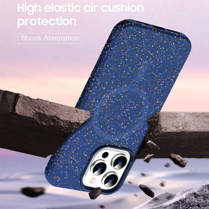 For iPhone 14 Plus Colorful Frosted Magsafe PC Hybrid TPU Phone Case(Blue) - iPhone 14 Plus Cases by buy2fix | Online Shopping UK | buy2fix