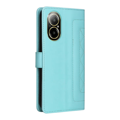 For Realme C67 4G Diamond Lattice Leather Flip Phone Case(Mint Green) - C67 Cases by buy2fix | Online Shopping UK | buy2fix