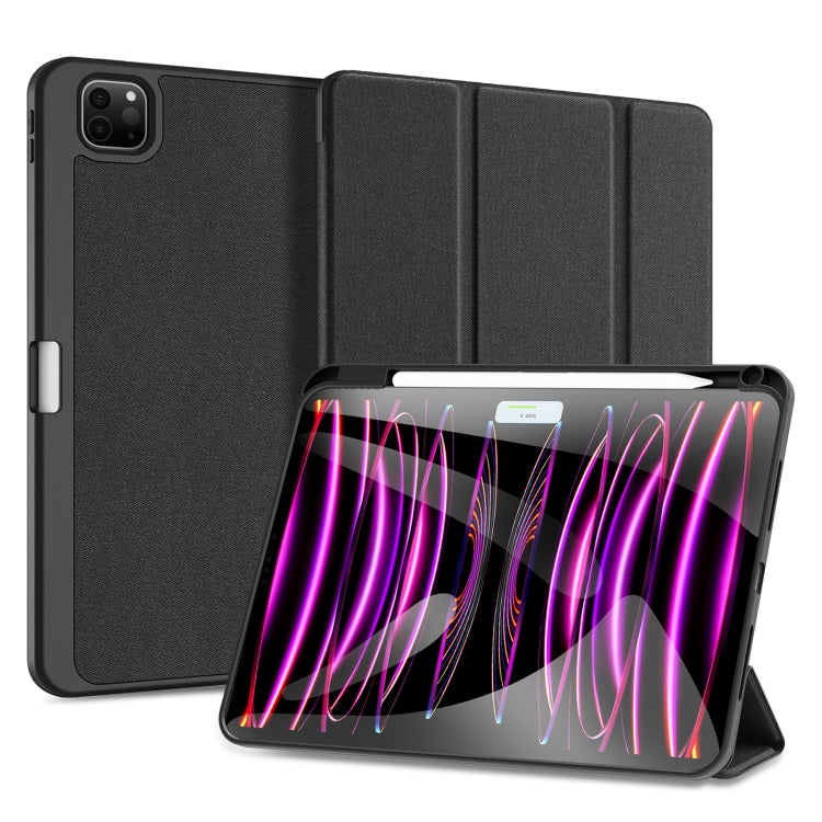 For iPad Pro 11 2024 DUX DUCIS Domo Series Cloth Texture Magnetic Leather Tablet Case(Black) - iPad Pro 11 2024 Cases by DUX DUCIS | Online Shopping UK | buy2fix