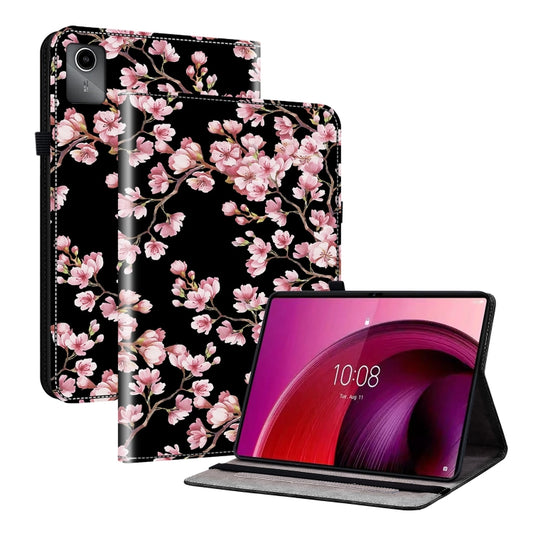 For Lenovo Tab M11/ Xiaoxin Pad 11 2024 Crystal Texture Painted Leather Tablet Case(Plum Bossom) - Lenovo by buy2fix | Online Shopping UK | buy2fix