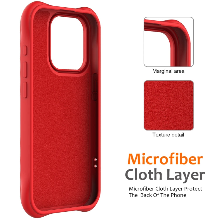 For iPhone 16 Pro Wave Texture MagSafe Magnetic Liquid Silicone Phone Case(Red) - iPhone 16 Pro Cases by buy2fix | Online Shopping UK | buy2fix