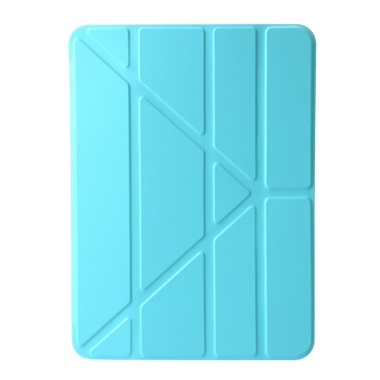 For iPad Air 13 2024 TPU Deformation Flip Leather Tablet Case with Holder(Mint Blue) - iPad Air 13 2024 Cases by buy2fix | Online Shopping UK | buy2fix