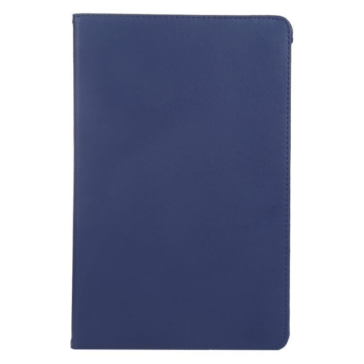 For iPad Pro 13 2024 360 Degree Rotation Litchi Texture Leather Tablet Case with Holder(Dark Blue) - iPad Pro 13 2024 Cases by buy2fix | Online Shopping UK | buy2fix