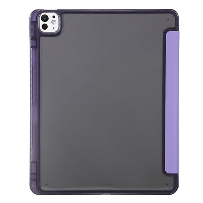 For iPad Pro 11 2024 Clear Acrylic Deformation Leather Tablet Case(Purple) - iPad Pro 11 2024 Cases by buy2fix | Online Shopping UK | buy2fix