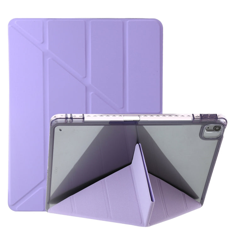 For iPad Air 13 2024 Clear Acrylic Deformation Leather Tablet Case(Purple) - iPad Air 13 2024 Cases by buy2fix | Online Shopping UK | buy2fix