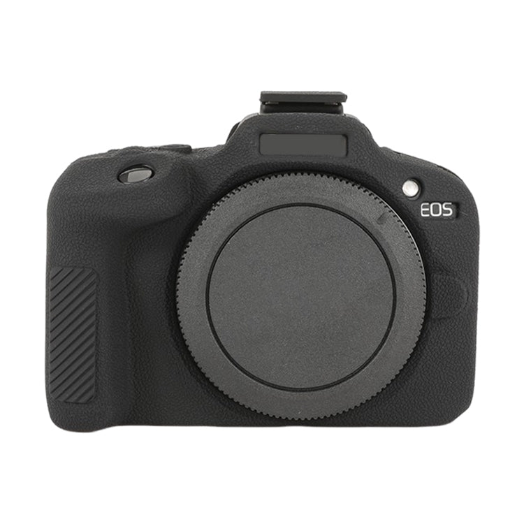 For Canon EOS R100 Litchi Texture Soft Silicone Protective Case(Black) - Protective Case by buy2fix | Online Shopping UK | buy2fix