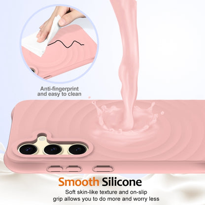 For Samsung Galaxy S24 5G Wave Texture MagSafe Magnetic Liquid Silicone Phone Case(Pink) - Galaxy S24 5G Cases by buy2fix | Online Shopping UK | buy2fix