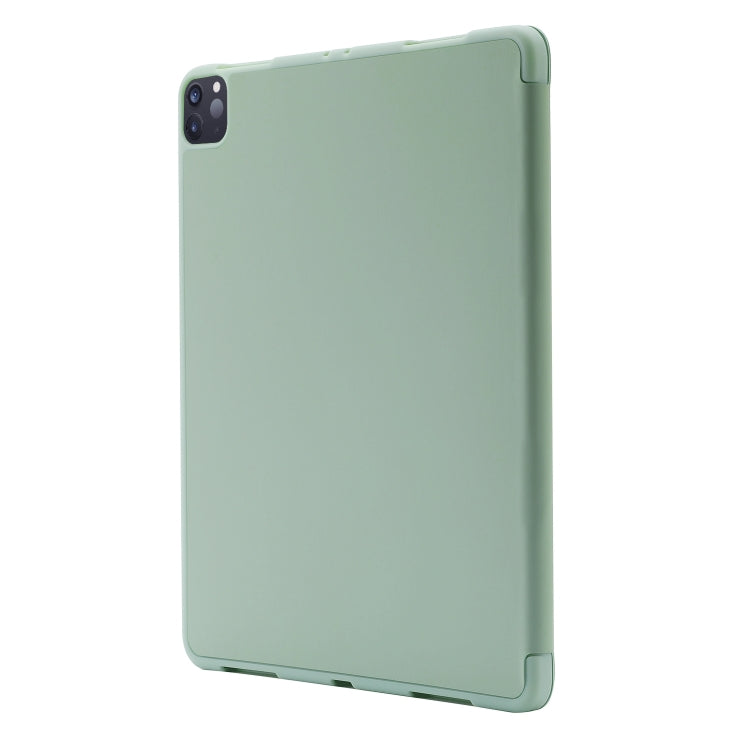 For iPad Air 13 2024 Skin Feel Tri-fold Leather Tablet Case with Pen Slot(Matcha Green) - iPad Air 13 2024 Cases by buy2fix | Online Shopping UK | buy2fix