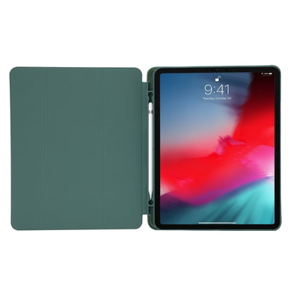 For iPad Pro 13 2024 Skin Feel Tri-fold Leather Tablet Case with Pen Slot(Black) - iPad Pro 13 2024 Cases by buy2fix | Online Shopping UK | buy2fix