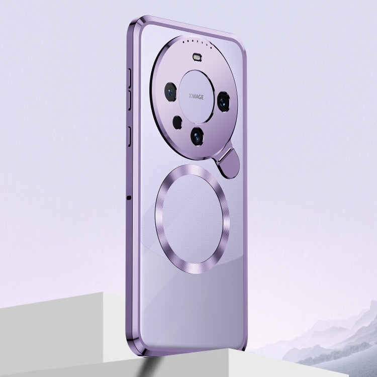 For Huawei Mate 60 Pro Aromatherapy Holder Single-sided MagSafe Magnetic Phone Case(Purple) - Huawei Cases by buy2fix | Online Shopping UK | buy2fix