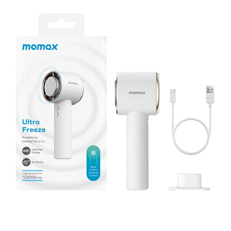 MOMAX IF15W Ultra Freeze Ice Pack Handheld High Speed Fan - Hair Dryers & Accessories by MOMAX | Online Shopping UK | buy2fix