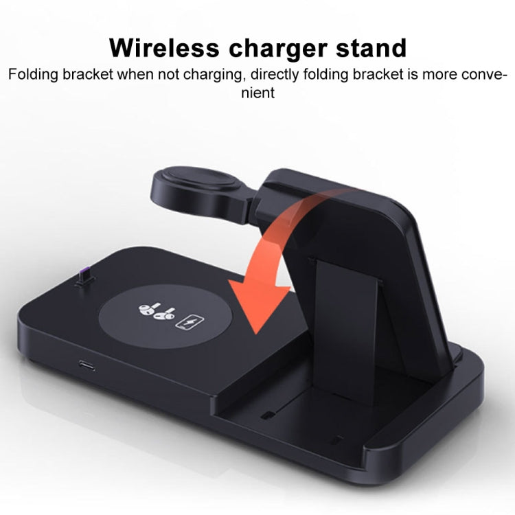 For Huawei Watch Series 3 in 1 15W Fold Wireless Charger Stand(White) - Multifunction Charger by buy2fix | Online Shopping UK | buy2fix