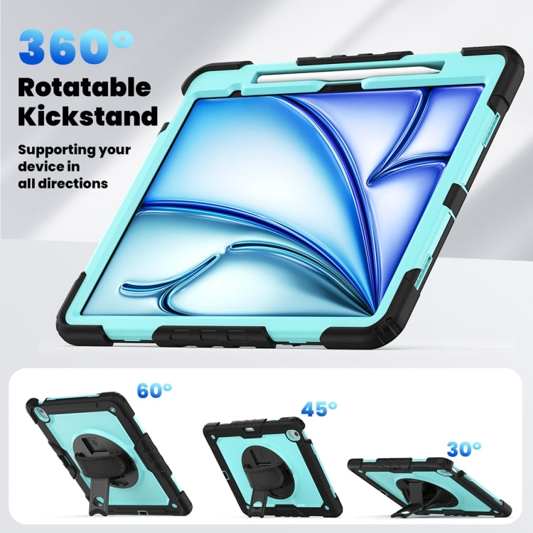 For iPad Air 13 2024 Silicone + PC Tablet Protective Case(Light Blue+Black) - iPad Air 13 2024 Cases by buy2fix | Online Shopping UK | buy2fix