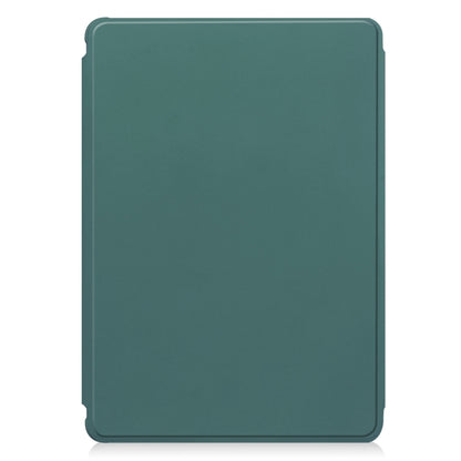 For iPad Pro 13 2024 Transparent Rotation Smart Leather Tablet Case with Keyboard(Dark Green) - iPad Pro 13 2024 Cases by buy2fix | Online Shopping UK | buy2fix