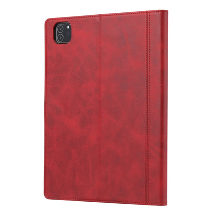 For iPad Pro 11 2024 Calf Texture Double Fold Clasp Horizontal Flip Leather Smart Tablet Case(Red) - iPad Pro 11 2024 Cases by buy2fix | Online Shopping UK | buy2fix