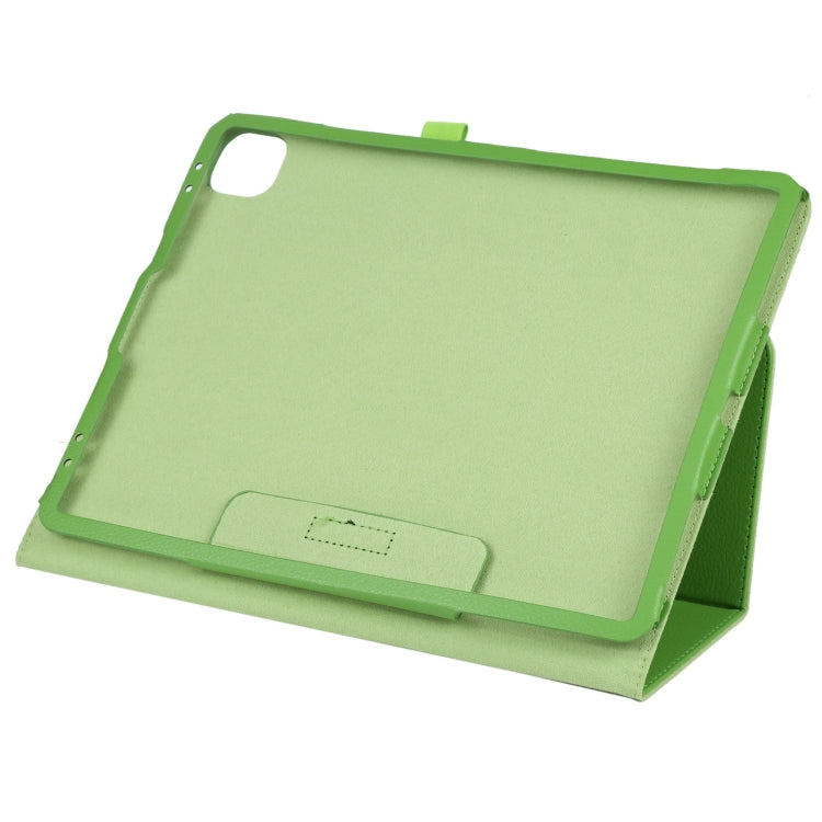 For iPad Air 11 2024 Litchi Texture Solid Color Leather Tablet Case(Green) - iPad Air 11 2024 Cases by buy2fix | Online Shopping UK | buy2fix