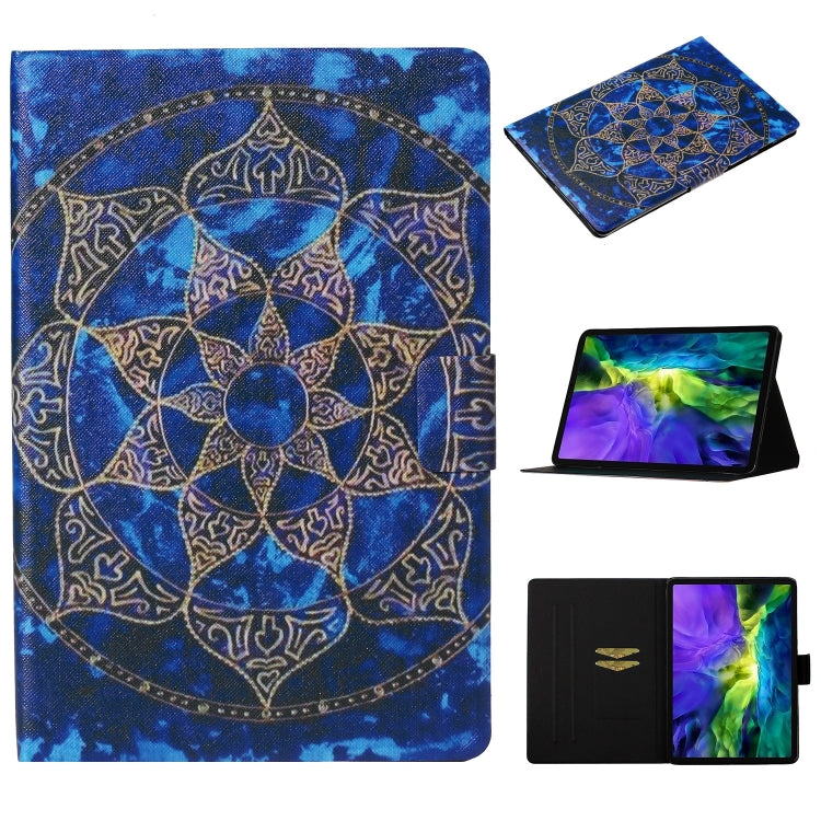 For iPad Pro 11 2024 Voltage Coloured Drawing Smart Leather Tablet Case(Blue Mandala) - iPad Pro 11 2024 Cases by buy2fix | Online Shopping UK | buy2fix