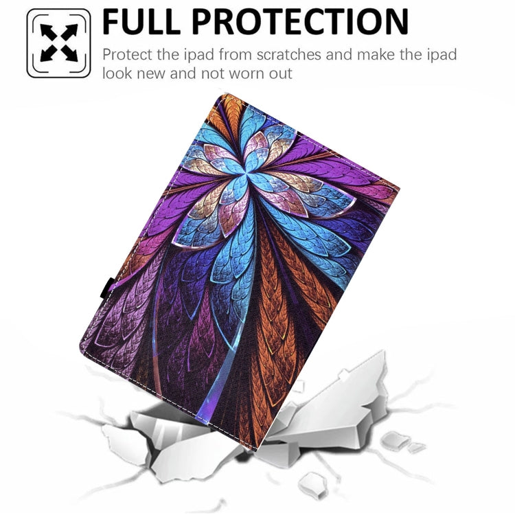 For iPad Pro 11 2024 Painted Elastic Band Smart Leather Tablet Case(Colorful Flower) - iPad Pro 11 2024 Cases by buy2fix | Online Shopping UK | buy2fix