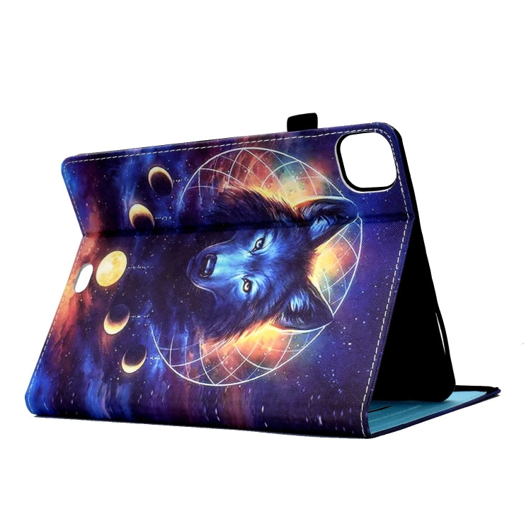 For iPad Pro 11 2024 Painted Elastic Band Smart Leather Tablet Case(Space Wolf) - iPad Pro 11 2024 Cases by buy2fix | Online Shopping UK | buy2fix