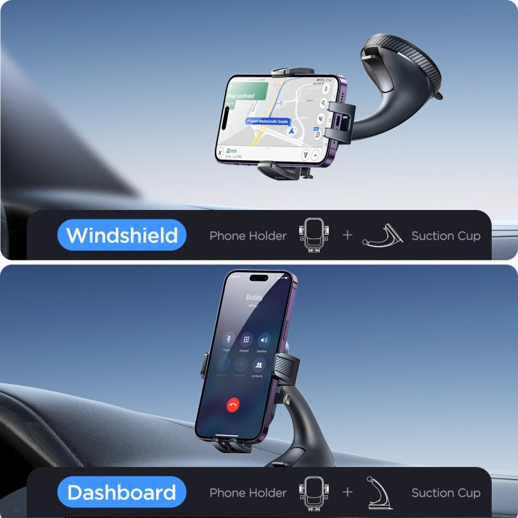 JOYROOM JR-OK6 Car Windshield Phone Holder(Black) - Car Holders by JOYROOM | Online Shopping UK | buy2fix