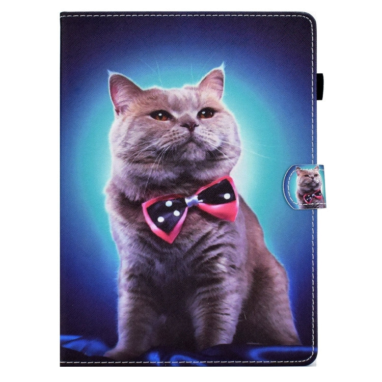 For iPad Pro 11 2024 Painted Stitching Smart Leather Tablet Case(Bow Tie Cat) - iPad Pro 11 2024 Cases by buy2fix | Online Shopping UK | buy2fix