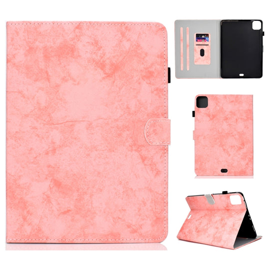 For iPad Pro 11 2024 Marble Style Cloth Texture Smart Leather Tablet Case(Pink) - iPad Pro 11 2024 Cases by buy2fix | Online Shopping UK | buy2fix