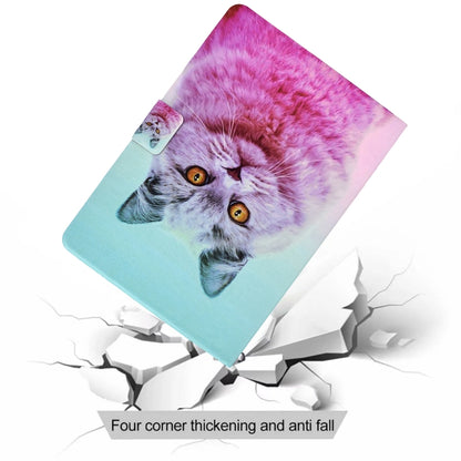 For iPad Pro 11 2024 Colored Drawing Smart Leather Tablet Case(Pink Cat) - iPad Pro 11 2024 Cases by buy2fix | Online Shopping UK | buy2fix