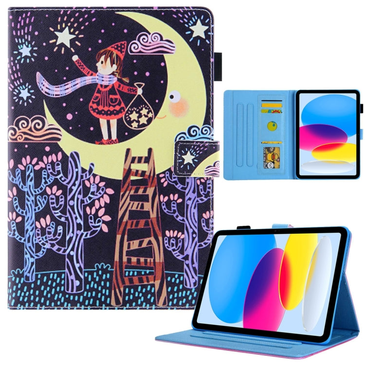 For iPad Pro 11 2024 Colored Drawing Leather Smart Tablet Case(Catch Stars Girl) - iPad Pro 11 2024 Cases by buy2fix | Online Shopping UK | buy2fix