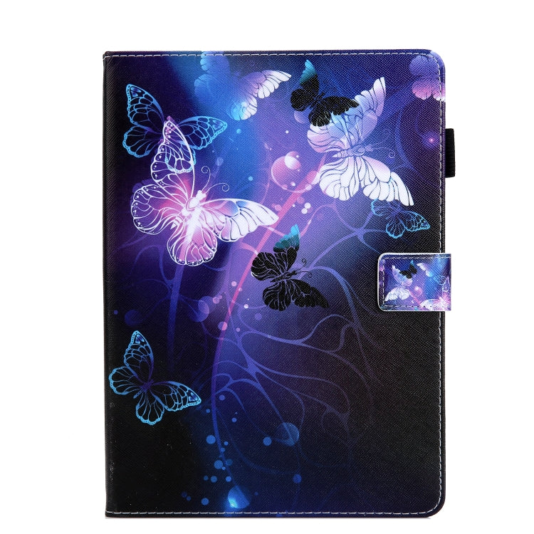 For iPad Pro 11 2024 Colored Drawing Leather Smart Tablet Case(Purple Butterflies) - iPad Pro 11 2024 Cases by buy2fix | Online Shopping UK | buy2fix