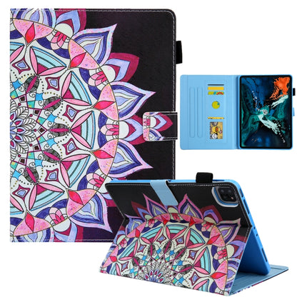 For iPad Pro 11 2024 Colored Drawing Leather Smart Tablet Case(National Flower) - iPad Pro 11 2024 Cases by buy2fix | Online Shopping UK | buy2fix