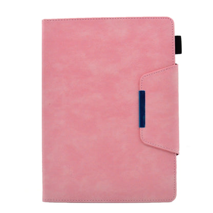 For iPad Pro 11 2024 Suede Cross Texture Magnetic Clasp Leather Smart Tablet Case(Pink) - iPad Pro 11 2024 Cases by buy2fix | Online Shopping UK | buy2fix