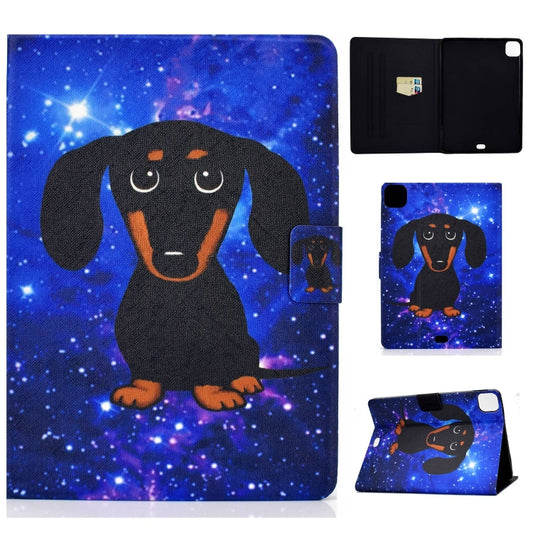 For iPad Pro 11 2024 Voltage Colored Drawing Smart Leather Tablet Case(Little Black Dog) - iPad Pro 11 2024 Cases by buy2fix | Online Shopping UK | buy2fix