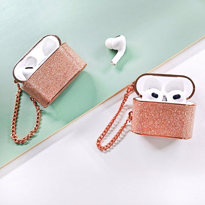 For AirPods Pro 2 Cylindrical Glitter Leather Texture Bluetooth Earphone Protective Case(Gold) - For AirPods Pro 2 by buy2fix | Online Shopping UK | buy2fix