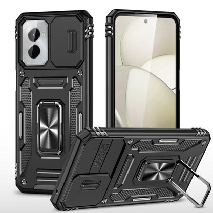 For Motorola Moto G Play 5G 2024 Armor PC + TPU Camera Shield Phone Case(Black) - Motorola Cases by buy2fix | Online Shopping UK | buy2fix