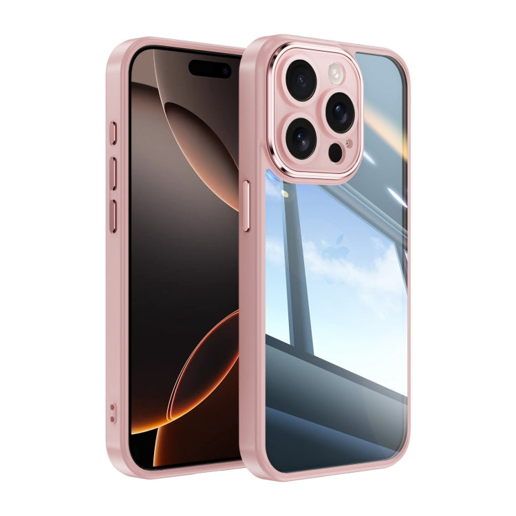 For iPhone 16 Pro Max Acrylic Hybrid TPU Armor Shockproof Phone Case(Pink) - iPhone 16 Pro Max Cases by buy2fix | Online Shopping UK | buy2fix