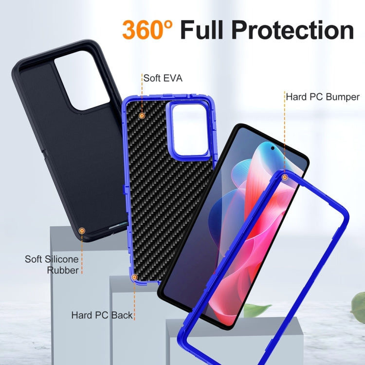 For Motorola Moto G Stylus 5G 2024 Life Waterproof Rugged PC + Silicone Phone Case(Dark Blue + Royal Blue) - Motorola Cases by buy2fix | Online Shopping UK | buy2fix