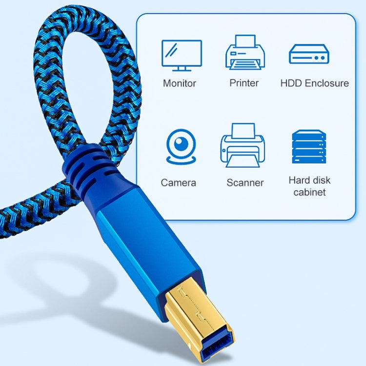 Printer / Hard Disk USB 3.0 A Male to B Male Connector Cable, Length:0.3m(Blue) - USB 3.0 by buy2fix | Online Shopping UK | buy2fix