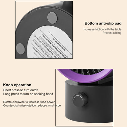 TGVIS LLD-F87 Desktop Circulating Fan Plug-in Version(Grey Purple) - Electric Fans by TGVIS | Online Shopping UK | buy2fix