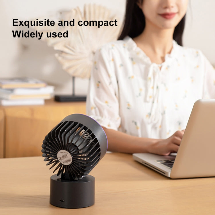 TGVIS LLD-F87 Desktop Circulating Fan Plug-in Version(Grey Purple) - Electric Fans by TGVIS | Online Shopping UK | buy2fix