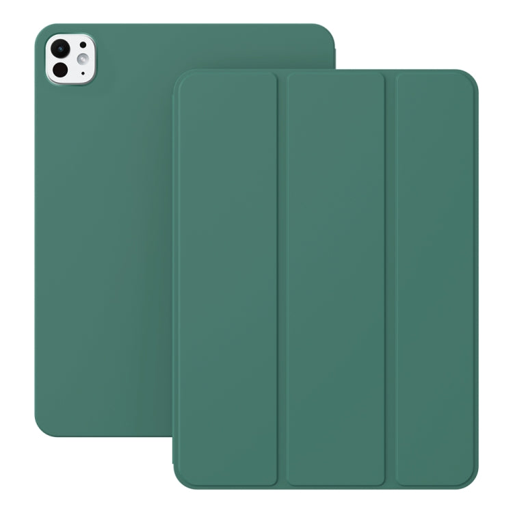 For iPad Pro 13 2024 Ultra-thin Double-sided Clip Magnetic Smart Tablet Case(Dark Green) - iPad Pro 13 2024 Cases by buy2fix | Online Shopping UK | buy2fix