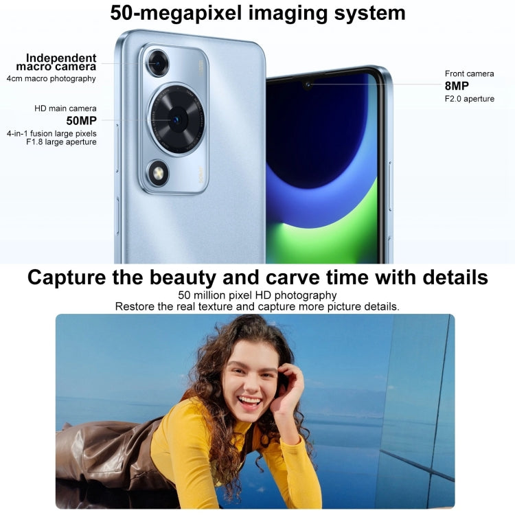 HUAWEI Enjoy 70S, 8GB+256GB, Side Fingerprint Identification, 6.75 inch HarmonyOS 4.2 Octa Core 2.4GHz, Network: 4G, Not Support Google Play(Blue) - Huawei Mate & P by Huawei | Online Shopping UK | buy2fix