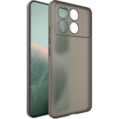 For Xiaomi POCO X6 Pro 5G imak 0.7mm Ultra Thin Ripple Texture Phone Case(Transparent Black) - Xiaomi Cases by imak | Online Shopping UK | buy2fix