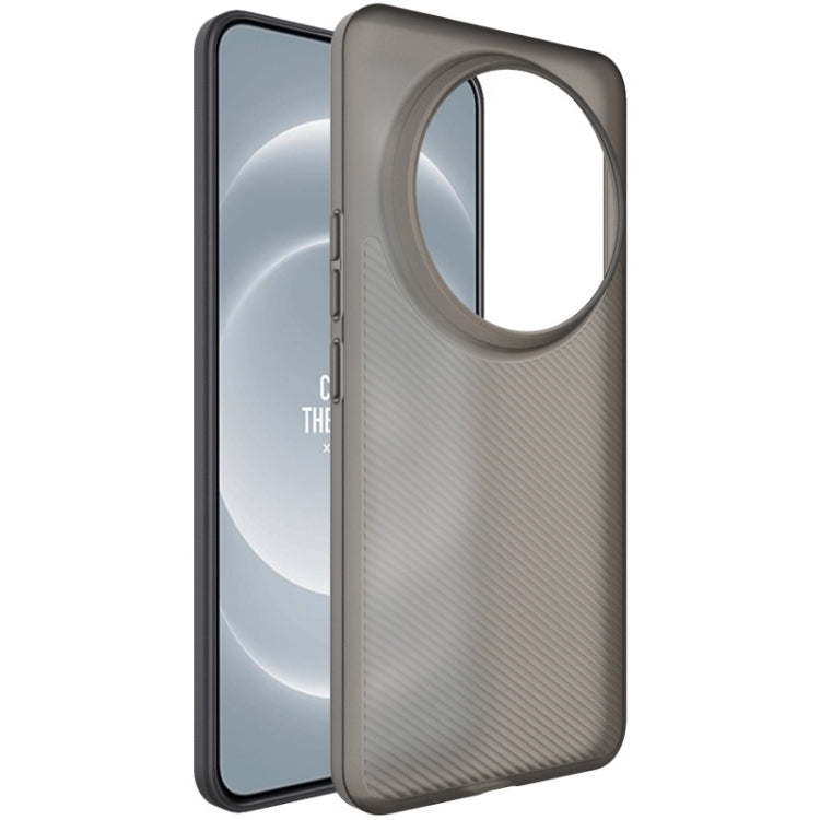 For Xiaomi 14 Ultra 5G imak 0.7mm Ultra Thin Ripple Texture Phone Case(Transparent Black) - 14 Ultra Cases by imak | Online Shopping UK | buy2fix