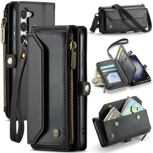 For Samsung Galaxy S23 5G CaseMe C36 Card Slots Zipper Wallet RFID Anti-theft Leather Phone Case(Black) - Galaxy S23 5G Cases by CaseMe | Online Shopping UK | buy2fix