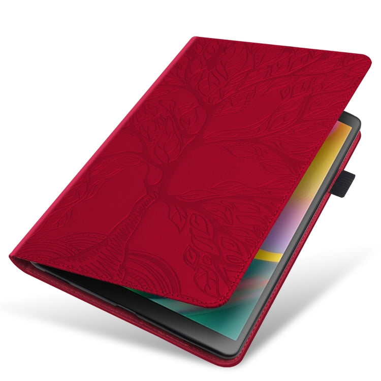 For iPad Pro 13 2024 Tree Life Series Embossed Smart Leather Tablet Case(Red) - iPad Pro 13 2024 Cases by buy2fix | Online Shopping UK | buy2fix