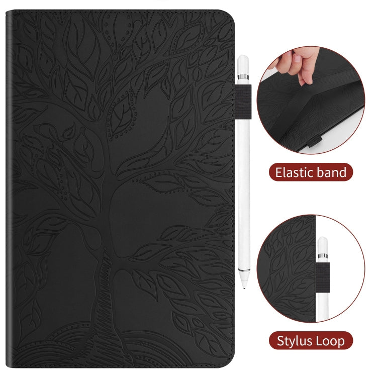 For iPad Pro 11 2024 Tree Life Series Embossed Smart Leather Tablet Case(Black) - iPad Pro 11 2024 Cases by buy2fix | Online Shopping UK | buy2fix