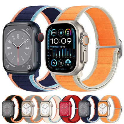 For Apple Watch Ultra 49mm Nylon Elastic Buckle Watch Band(Orange) - Watch Bands by buy2fix | Online Shopping UK | buy2fix