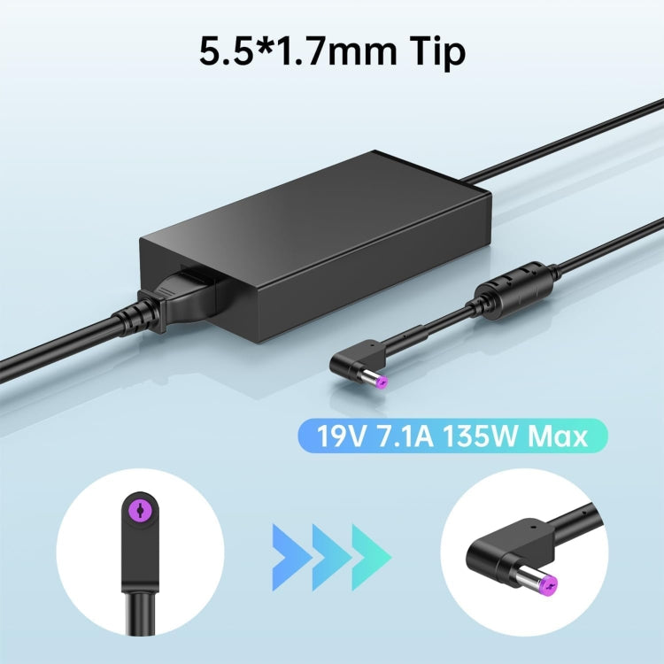 135W 19V 7.1A Laptop Notebook Power Adapter For Acer 5.5 x 1.7mm, Plug:EU Plug - For Acer by buy2fix | Online Shopping UK | buy2fix